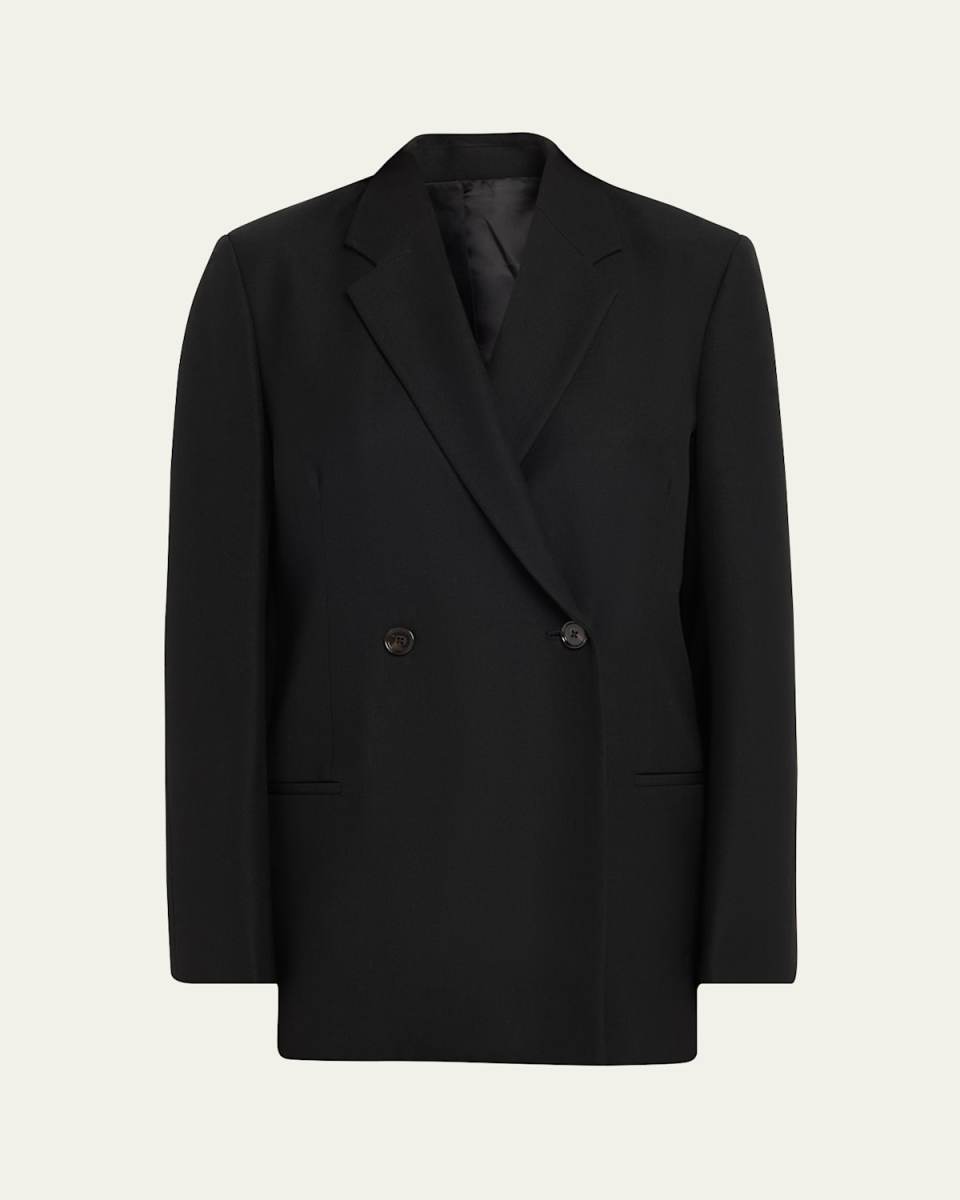 Oversized Double-Breasted Wool Blazer