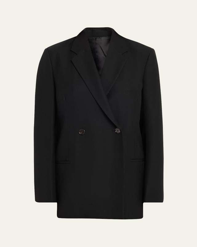 Oversized Double-Breasted Wool Blazer