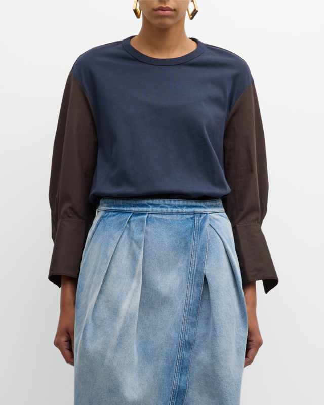 Heris Paint Brush Abstract Button Down Blous