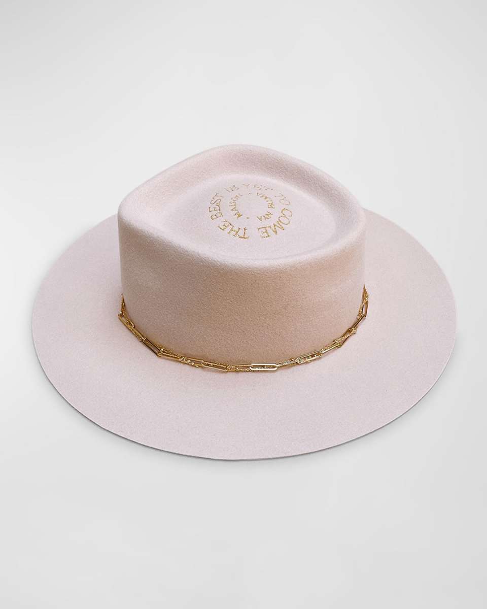Janis Chained Merino Wool Fedora
