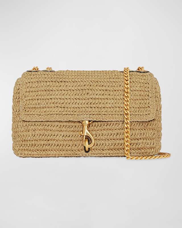 Edie Medium Woven Crossbody Bag