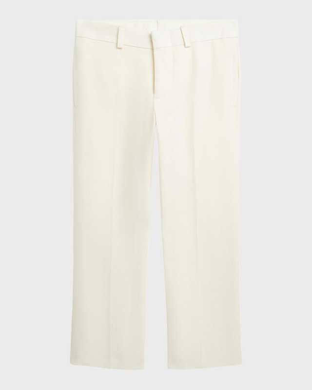 Boy's Solid Linen Tailored Trousers, Size 4-