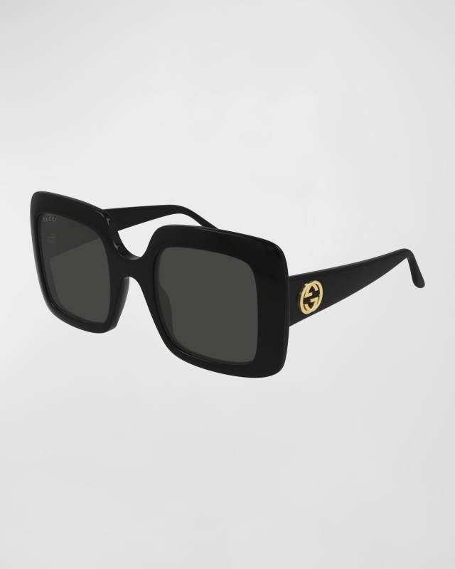 Interlocking G Oversized Square Acetate Sunglasses
