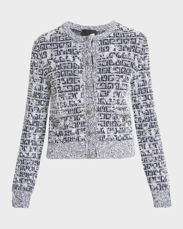 Lurex Tweed 4G-Print Cardigan