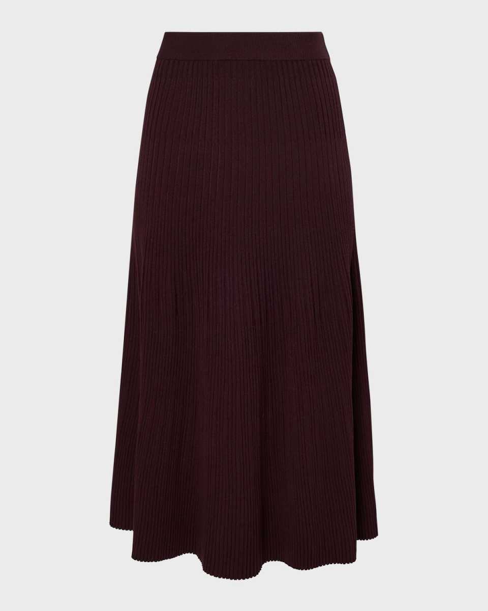 Ireene Pleated Knit Midi Skirt