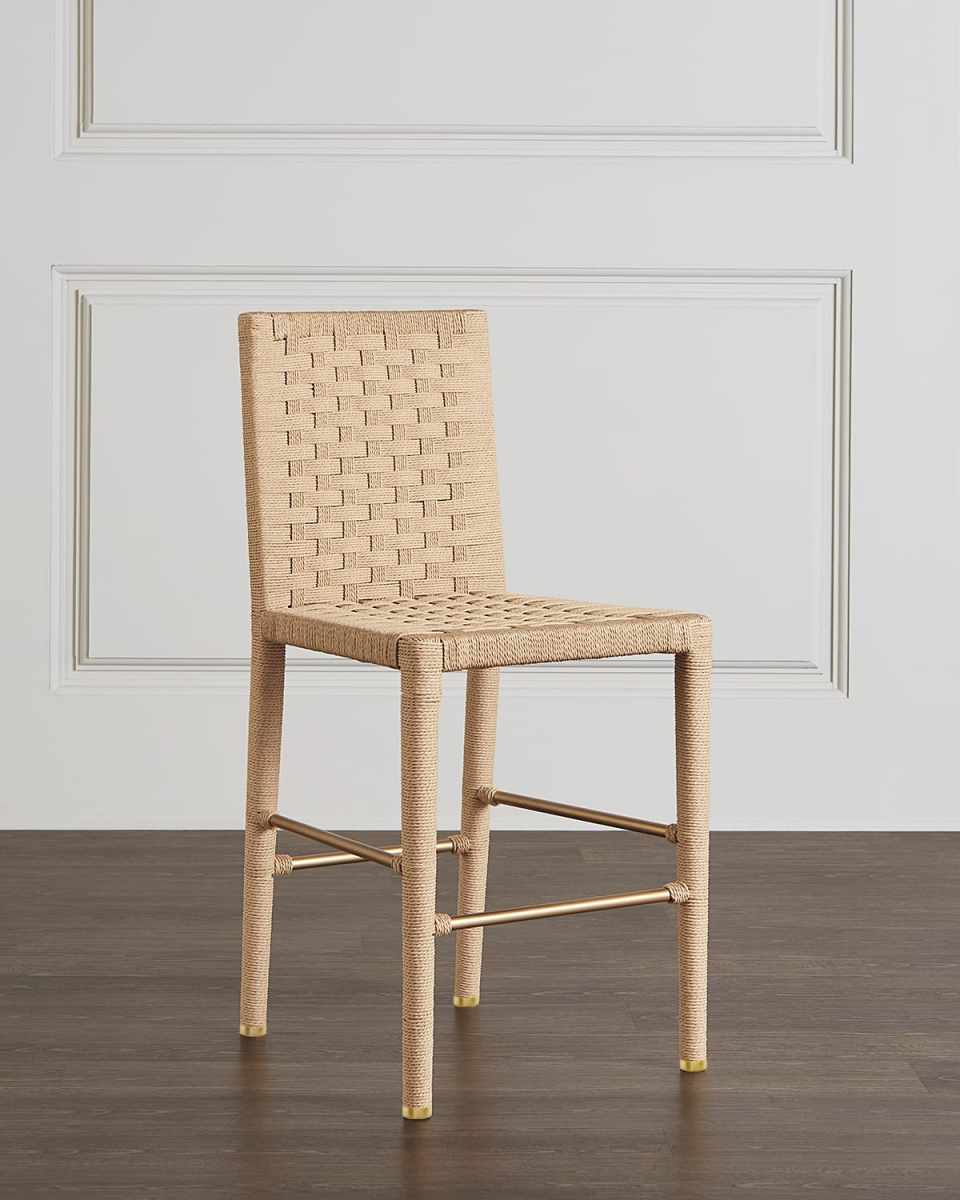 Roberta Basketweave Counter Stool, 26.3"