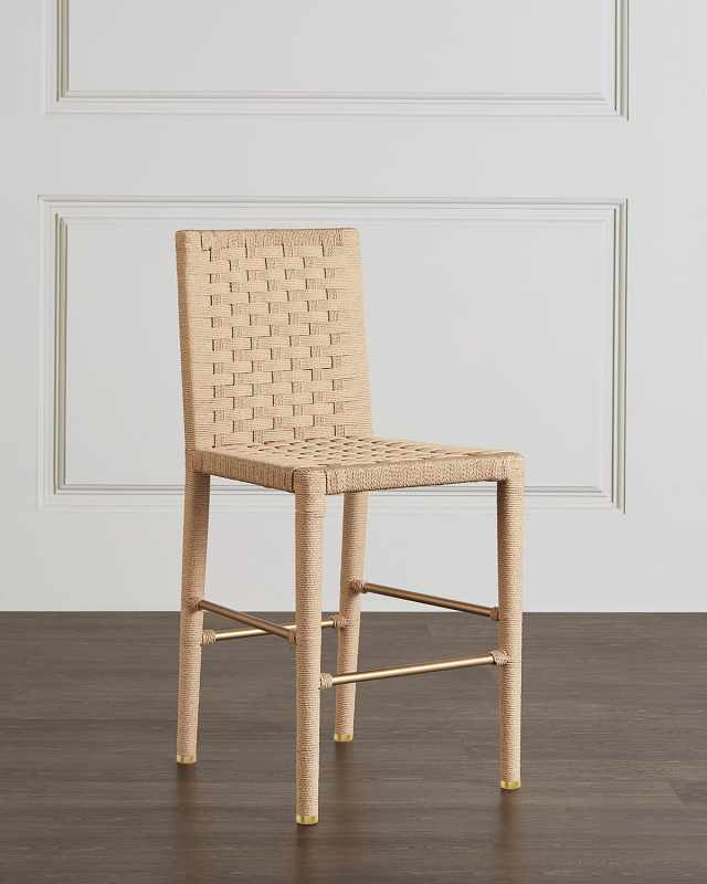 Roberta Basketweave Counter Stool, 26.3"