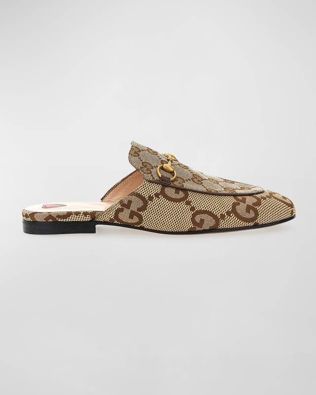 Princetown GG Canvas Loafer Mules