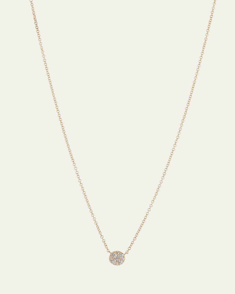 Diamond Disc Pendant Necklace