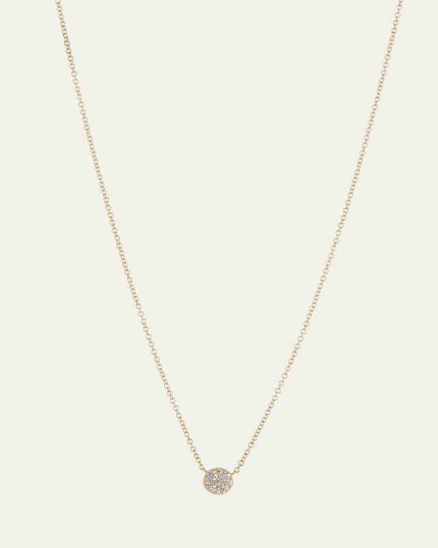 Diamond Disc Pendant Necklace