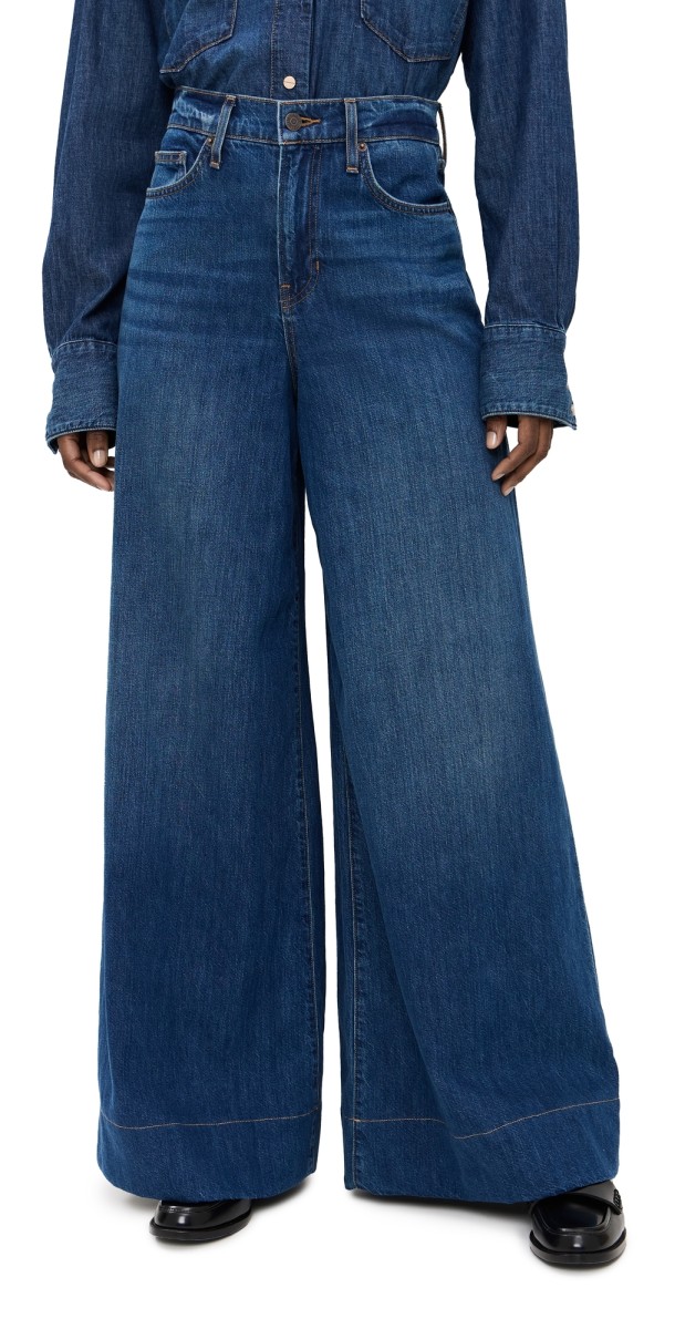 Veronica Beard Jean Haizley Extra Wide Leg Jeans Bandit