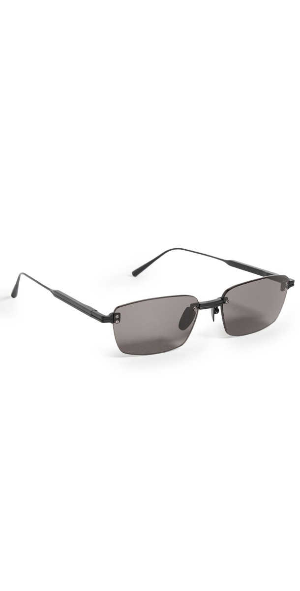 Chimi Rimless Rectangular Sunglasses Cubic Black