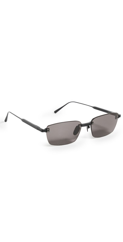Chimi Rimless Rectangular Sunglasses Cubic Black