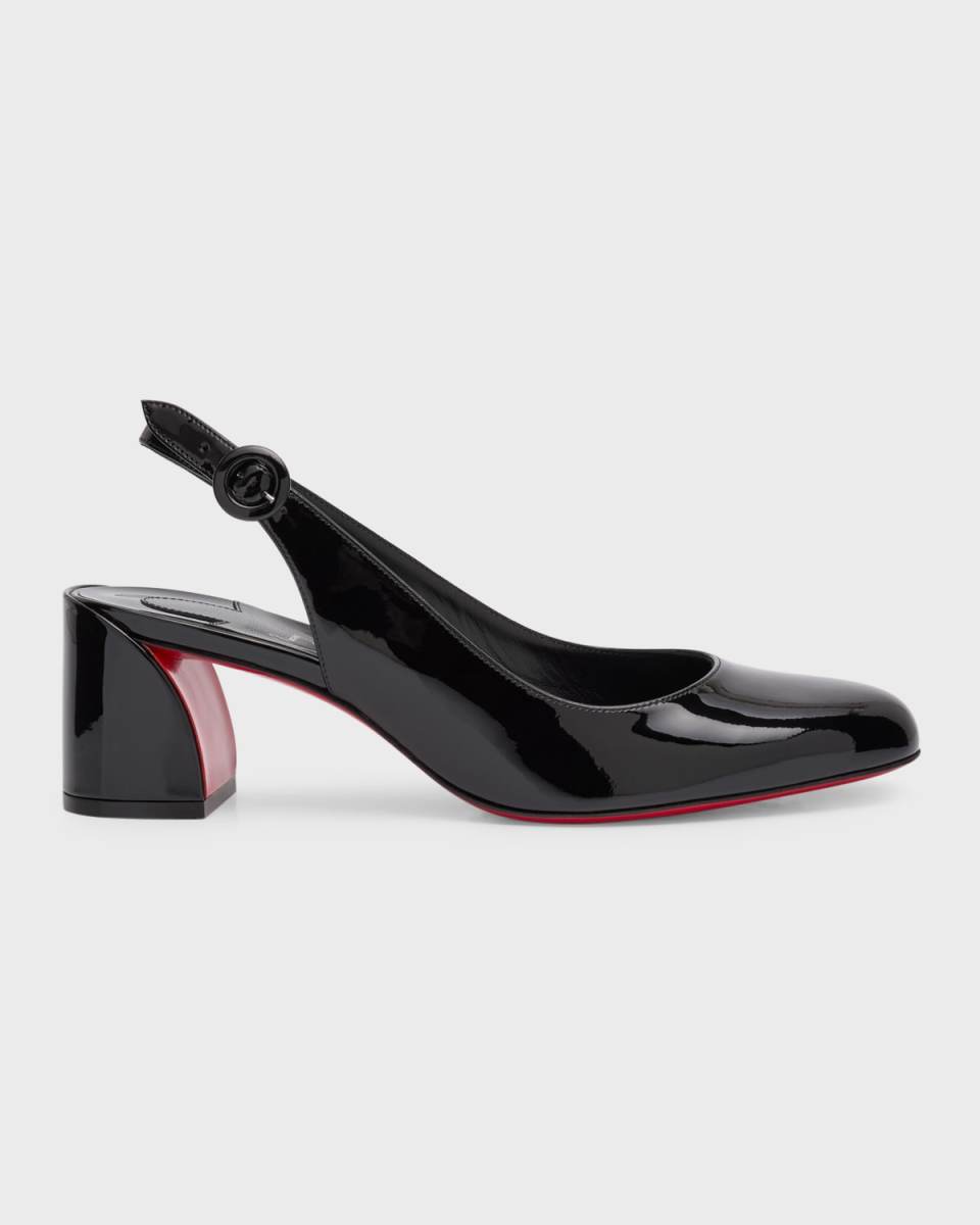 So Jane Patent Red Sole Slingback Pumps