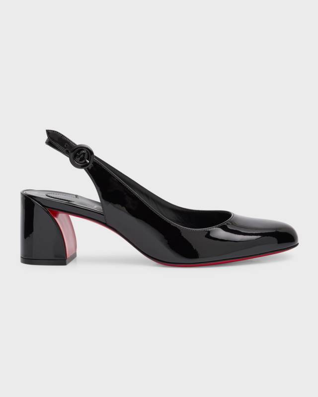 So Jane Patent Red Sole Slingback Pumps