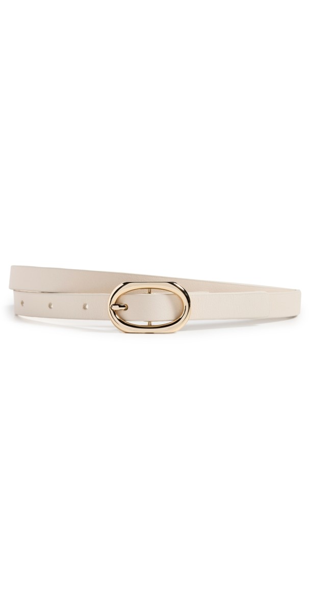 ANINE BING Mini Signature Link Belt Ivory