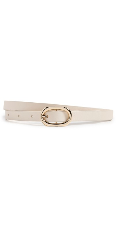 ANINE BING Mini Signature Link Belt Ivory