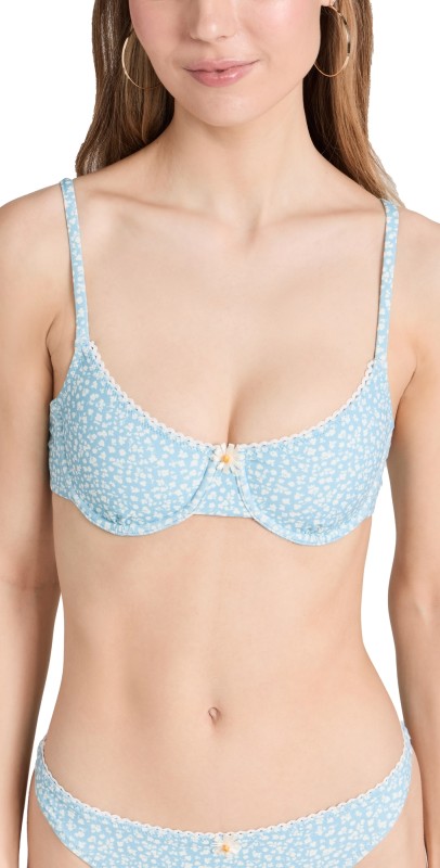 Solid & Striped Solid & Striped x Sofia Richie Grainge The Daphne Bikini Top Ditsy Floral