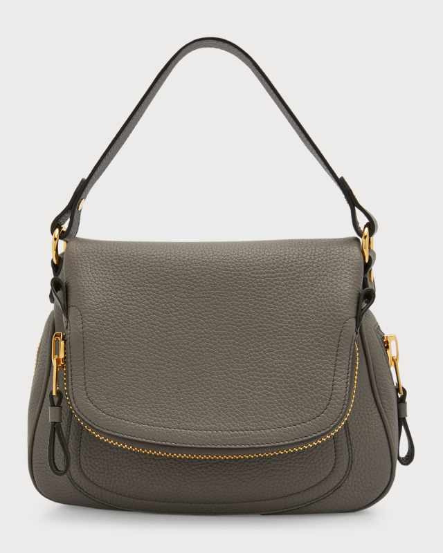 Jennifer Medium Double Strap Bag in Grained Leather