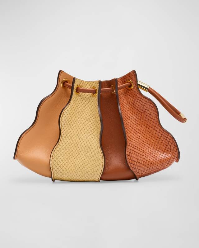 Adria Multicolor Pleated Wave Wristlet