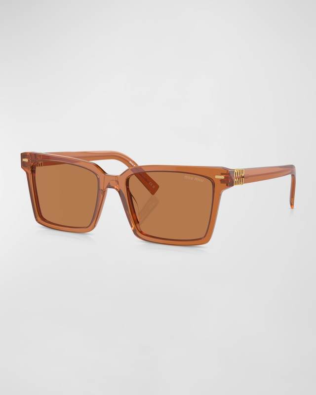 Acetate & Plastic Rectangle Sunglasses