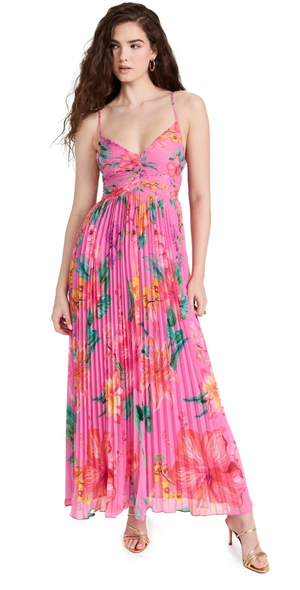 ROCOCO SAND Megan Maxi Dress Pink Floral