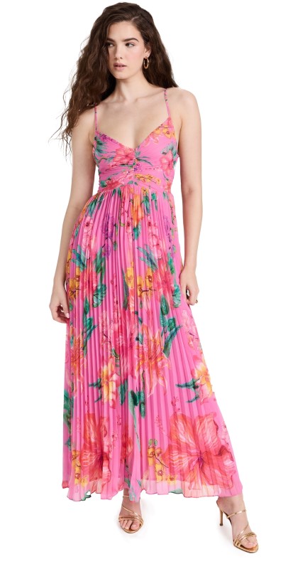 ROCOCO SAND Megan Maxi Dress Pink Floral