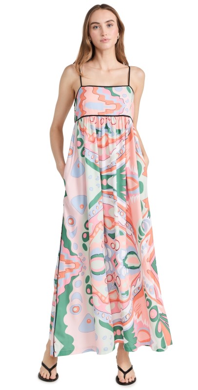 English Factory Sequin Print Empire Waistaxi Dressulti