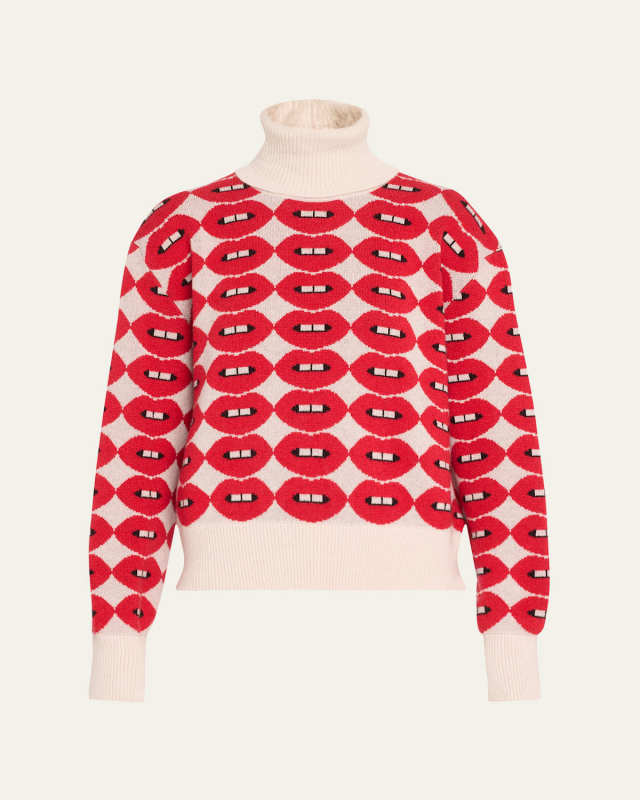 French Kissing In The USA Cropped Cashmere Turtleneck