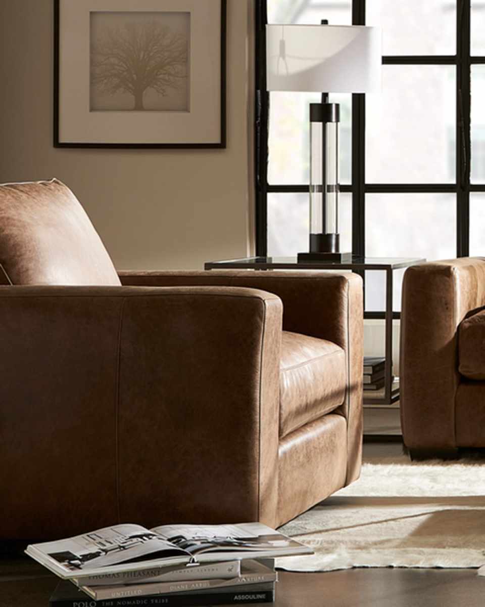 Dawkins Leather Swivel Chair