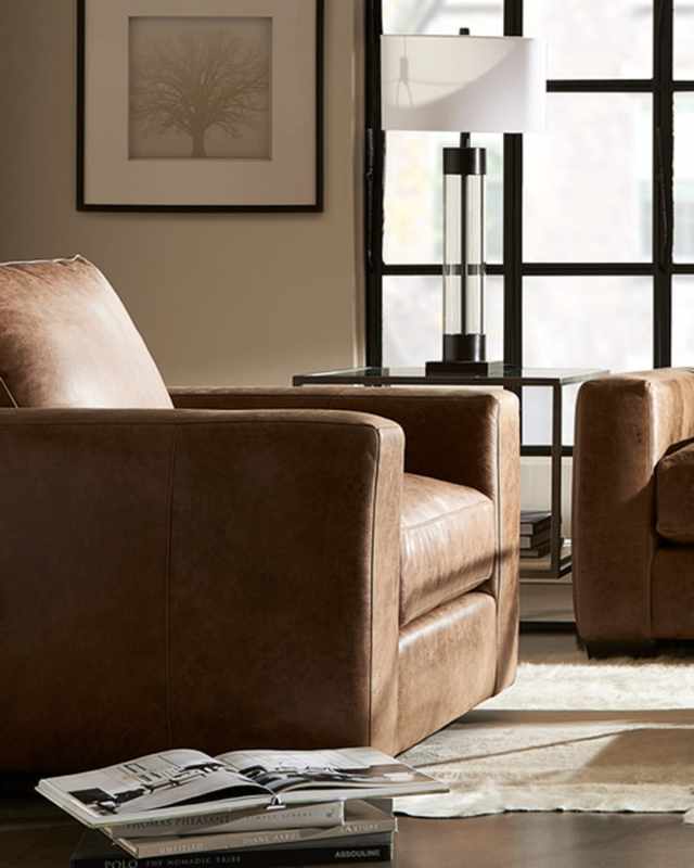Dawkins Leather Swivel Chair