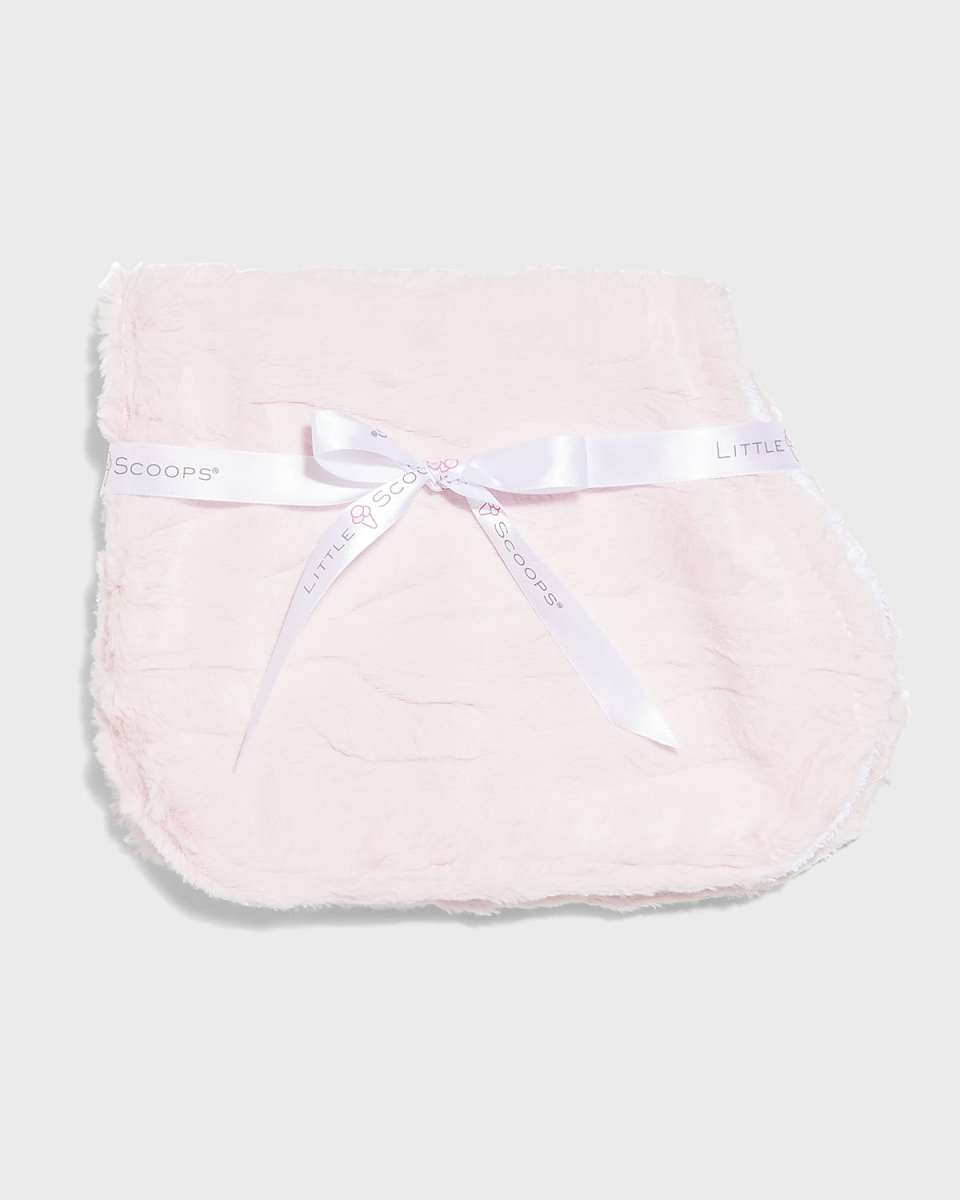 Girl's Solid Plush Burp Cloth