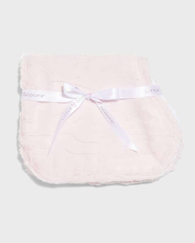 Girl's Solid Plush Burp Cloth