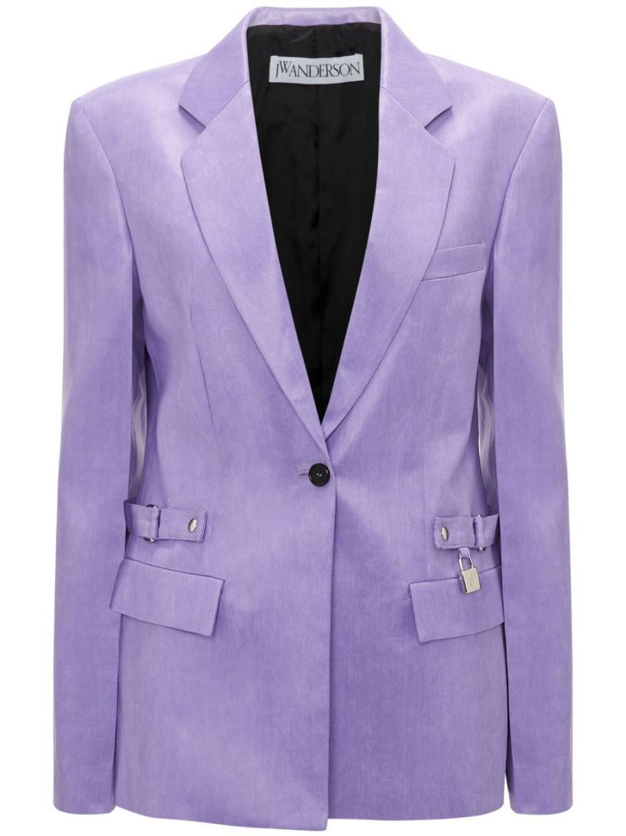 notched-lapels button-fastening blazer