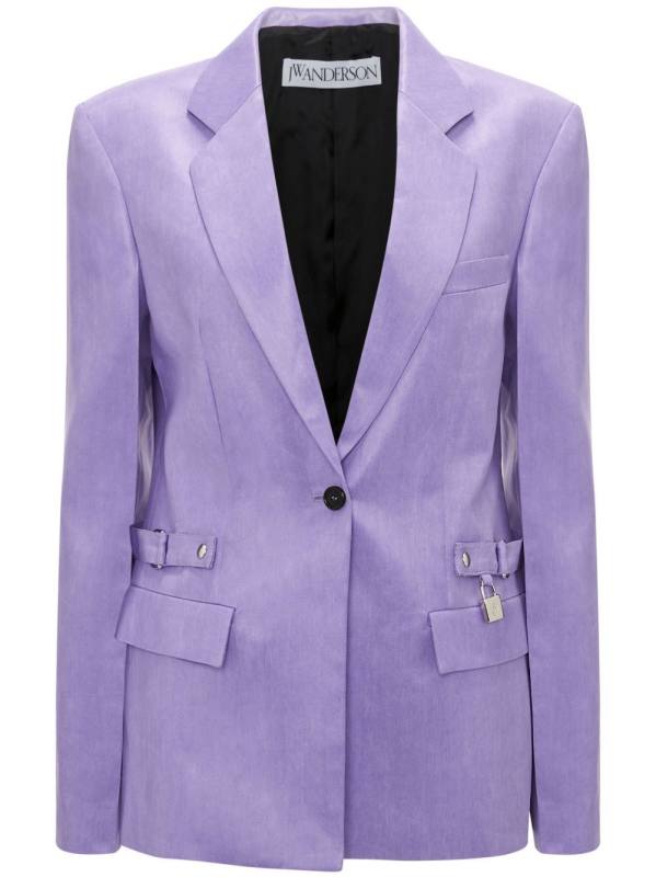 notched-lapels button-fastening blazer
