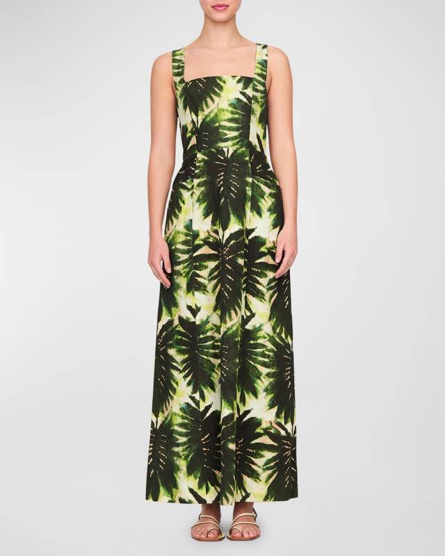Hella Botanical Lace-Up Maxi Dress