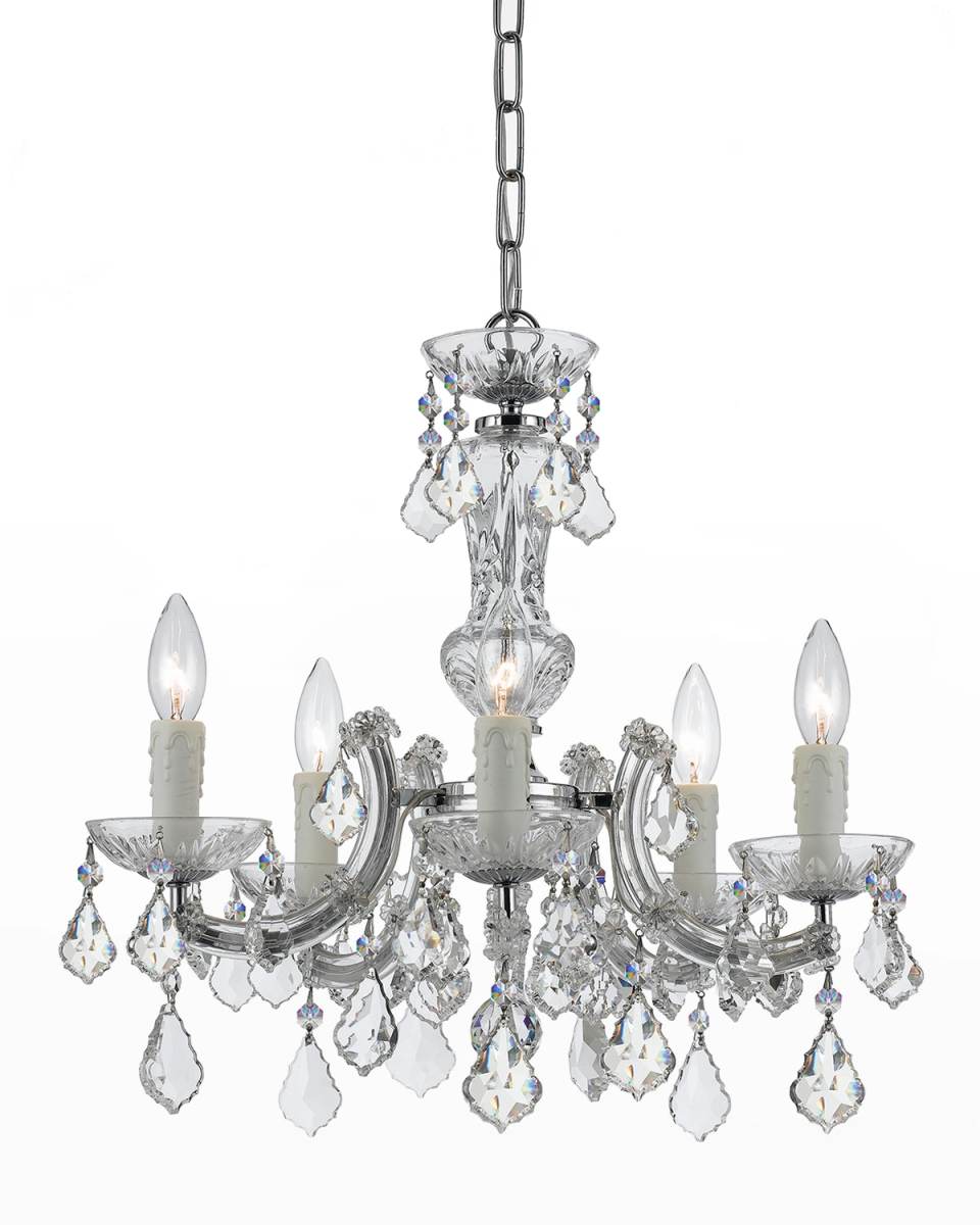 Crystorama Maria Theresa 5-Light Chrome Mini Chandelier