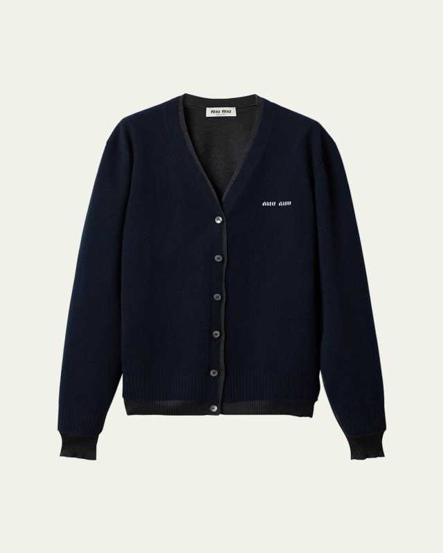 Layered Oversized Cashmere Cardigan Sweater