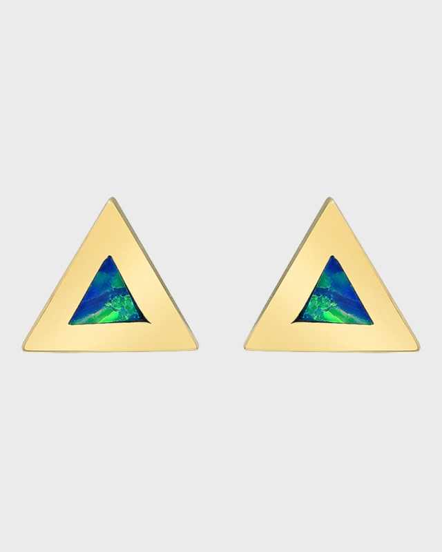 Mini Inlay Triangle Stud Earrings