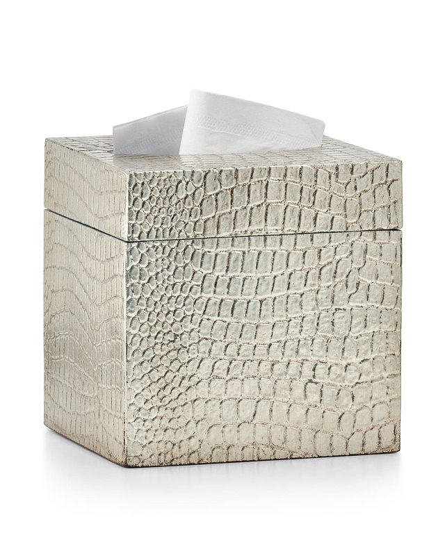 Crocodile Silver Tissue Cover