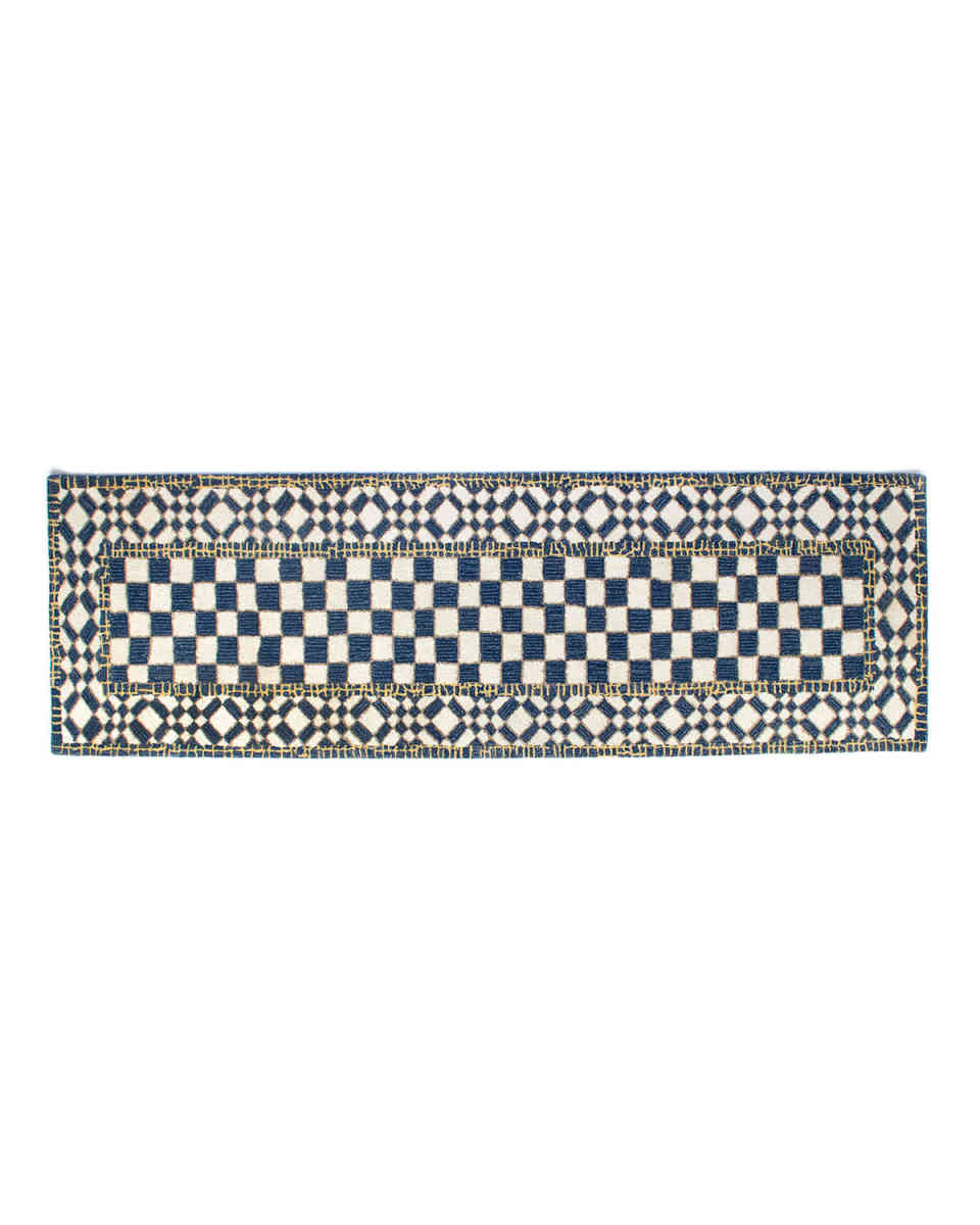 Royal Check Rug, 3' x 8'