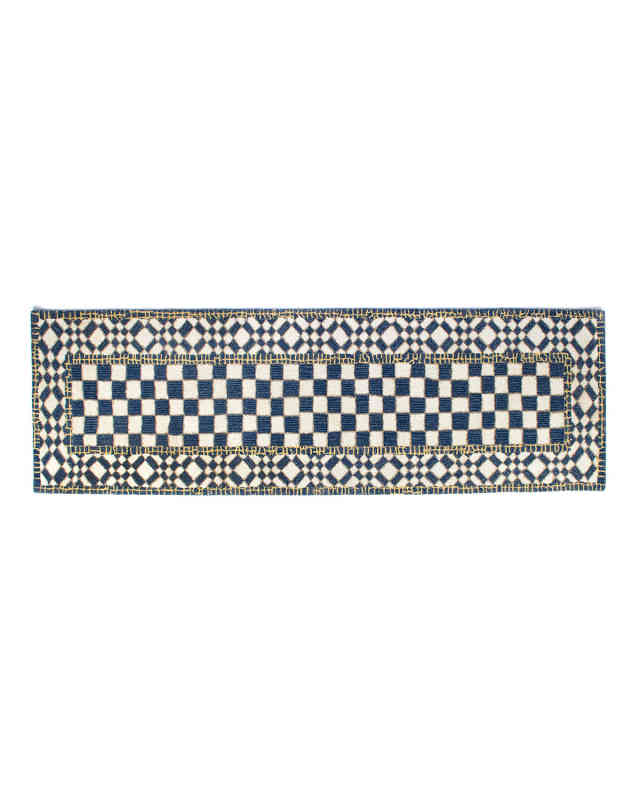 Royal Check Rug, 3' x 8'