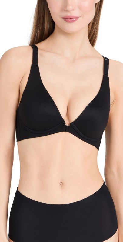 SPANX SPANXsmooth Bra-llelujah! Adjustable Plunge Wireless Lift Bra Very Black