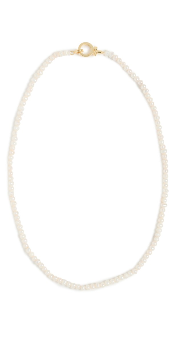 Gorjana Parker Pearl Necklace Gold