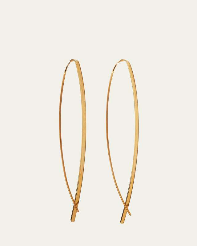 14k Elite Narrow Upside Down Hoop Earrings