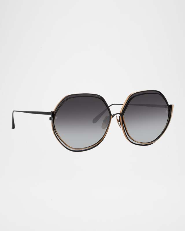 Aspen Structural Round Titanium Sunglasses