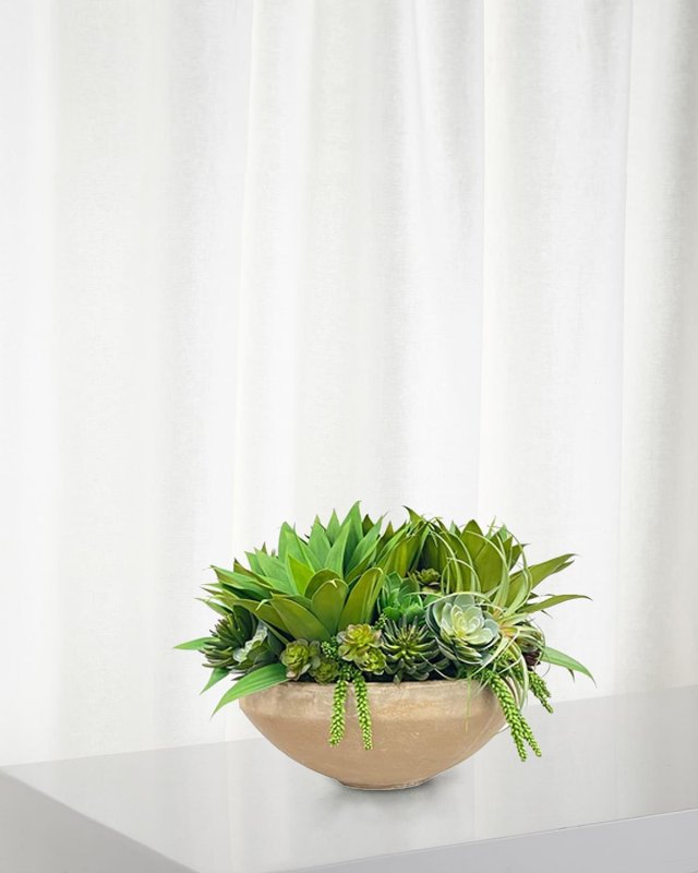 Faux Succulent in Planter