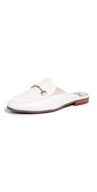 Sam Edelman Linnie Flat Mules Bright White
