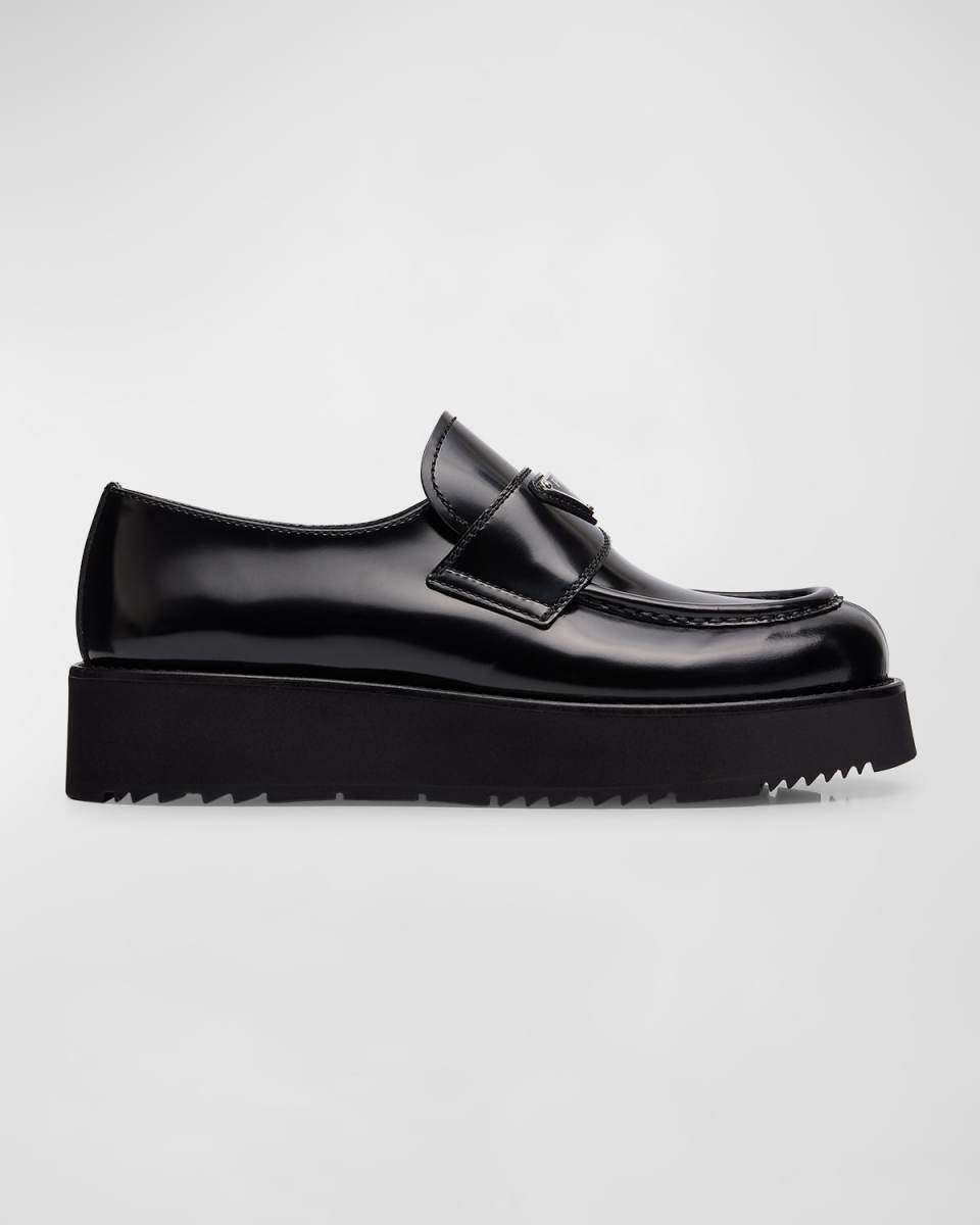 Flatform Leather Loafers