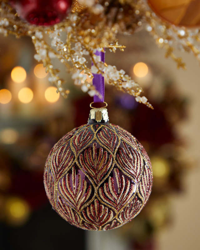 Shiny Plum Christmas Ornament